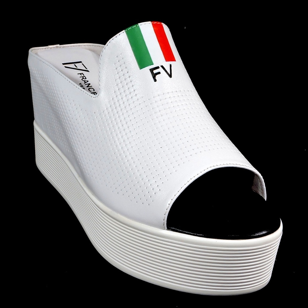 FRANCESCO V WOMEN'S LEATHER MULES